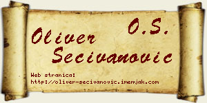 Oliver Sečivanović vizit kartica
